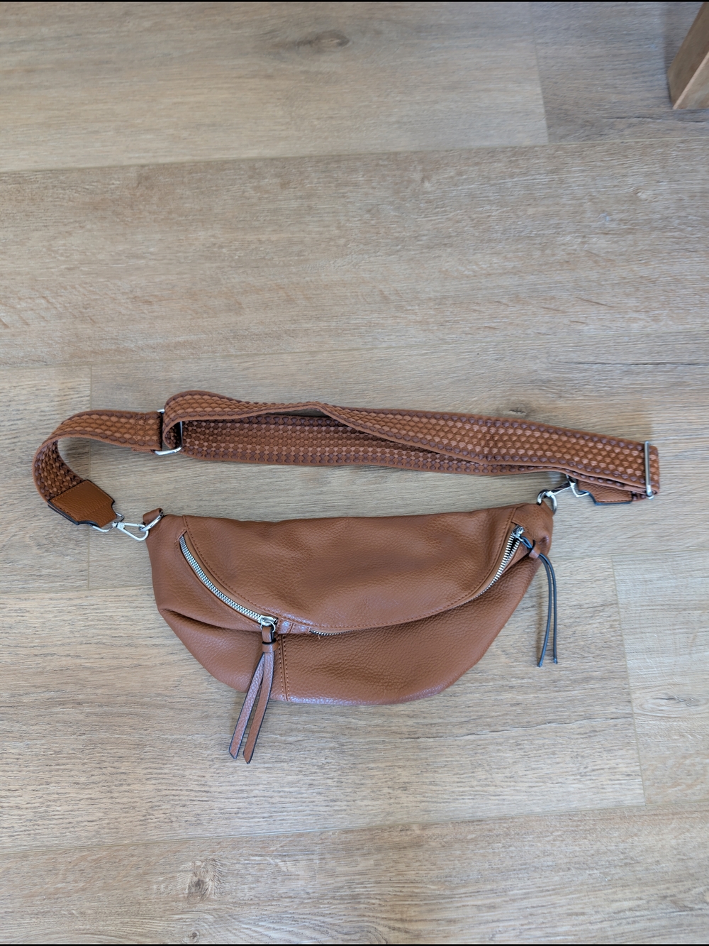 Tan Crossbody Belt Bag - Women's Convertible Sling